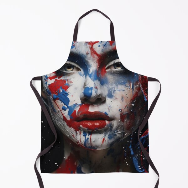 Item preview, Abstract Art paint splatter, womans face digital print designed and sold by dcrc.
