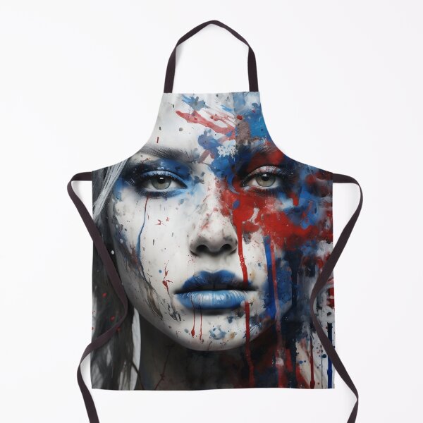 Item preview, Abstract Art paint splatter, womans face digital print designed and sold by dcrc.