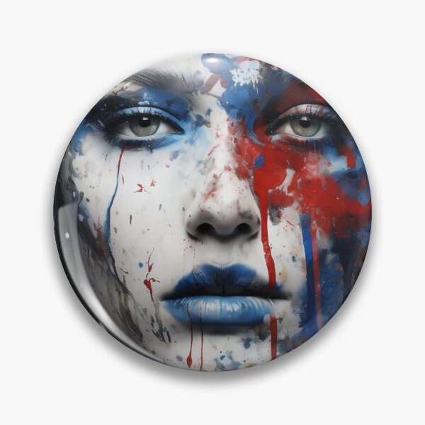 Item preview, Abstract Art paint splatter, womans face digital print designed and sold by dcrc.