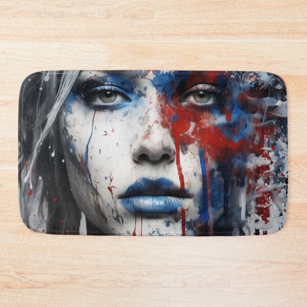 Item preview, Abstract Art paint splatter, womans face digital print designed and sold by dcrc.
