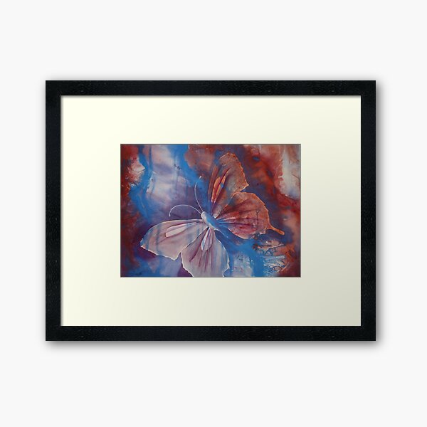 Watercolour: Le Monde Papillon Framed Art Print