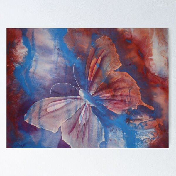 Watercolour Le Monde Papillon (Butterfly of the world) Poster