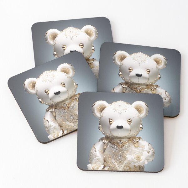 Item preview, ROCOCO: Recuerdo oso blanco y dorado designed and sold by VARYA JAMYL.
