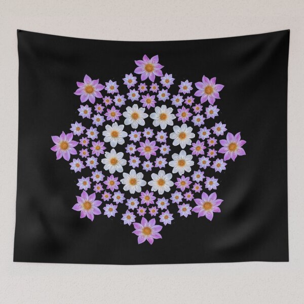 Item preview, Alpen Cherub Dahlia, Dahlia Imperialis Flower Botanical Mandala designed and sold by Shapes-Mania.
