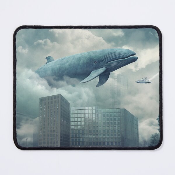 Item preview, Cloud Runner - Surreal cityscene of a whale in the clouds designed and sold by VCLAB.