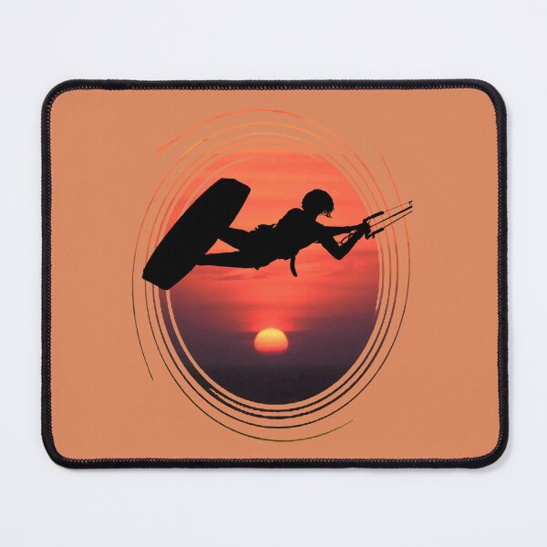 Item preview, Kiter Silhouette In Black Female Rider Sunset designed and sold by taiche.