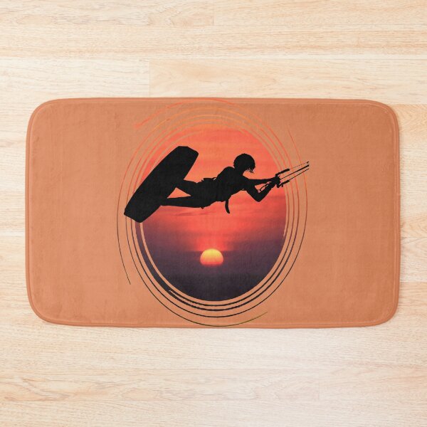 Item preview, Kiter Silhouette In Black Female Rider Sunset designed and sold by taiche.