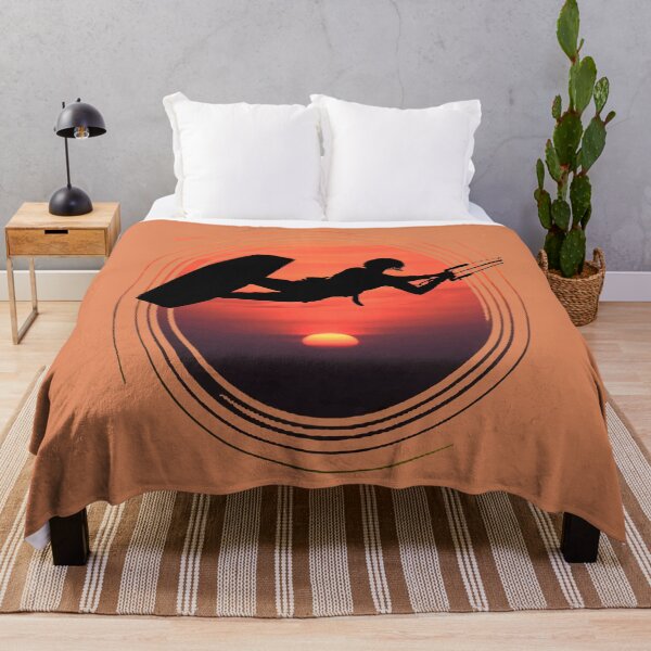 Item preview, Kiter Silhouette In Black Female Rider Sunset designed and sold by taiche.