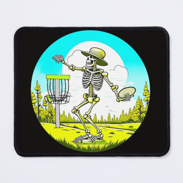 Item preview, Disc Golf Skeleton with Hat in the Woods designed and sold by wheresthekarma.