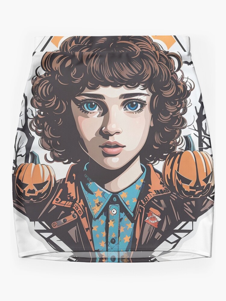 Thumbnail 3 of 4, Mini Skirt, Stranger Things Eleven Artwork - Telekinesis and Mystery - Unique Gift for Series Enthusiasts designed and sold by sadsapiens.