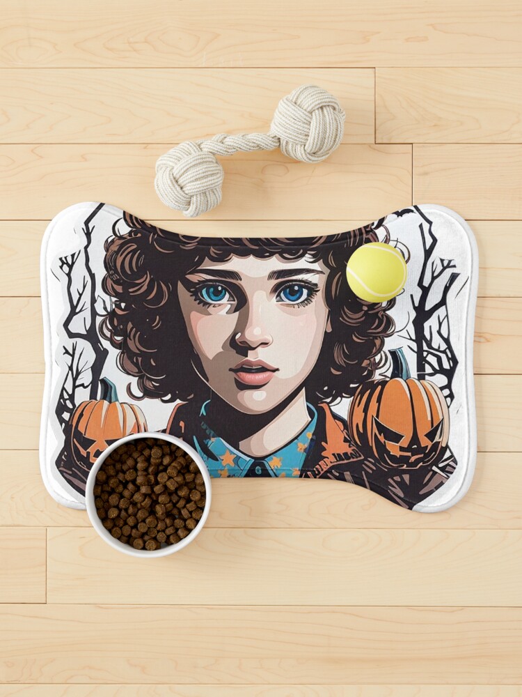 Thumbnail 1 of 5, Pet Mat, Stranger Things Eleven Artwork - Telekinesis and Mystery - Unique Gift for Series Enthusiasts designed and sold by sadsapiens.
