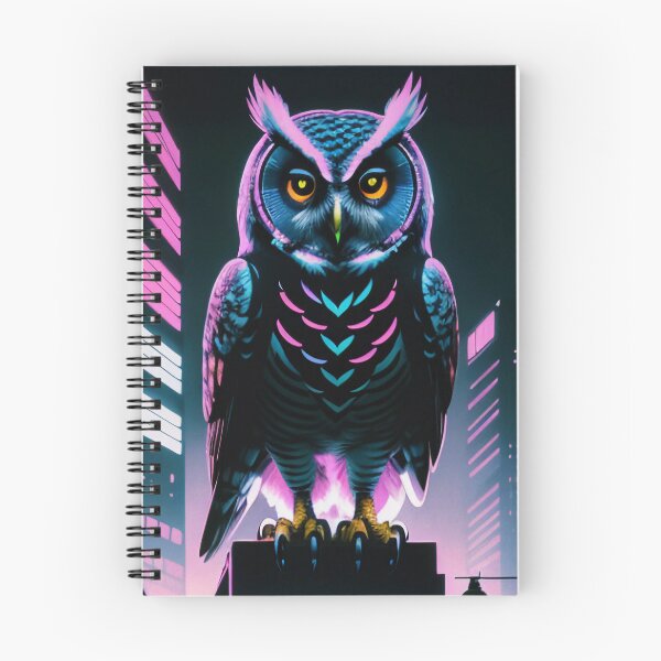 Item preview, Synthwave Owl designed and sold by InkedPixel.