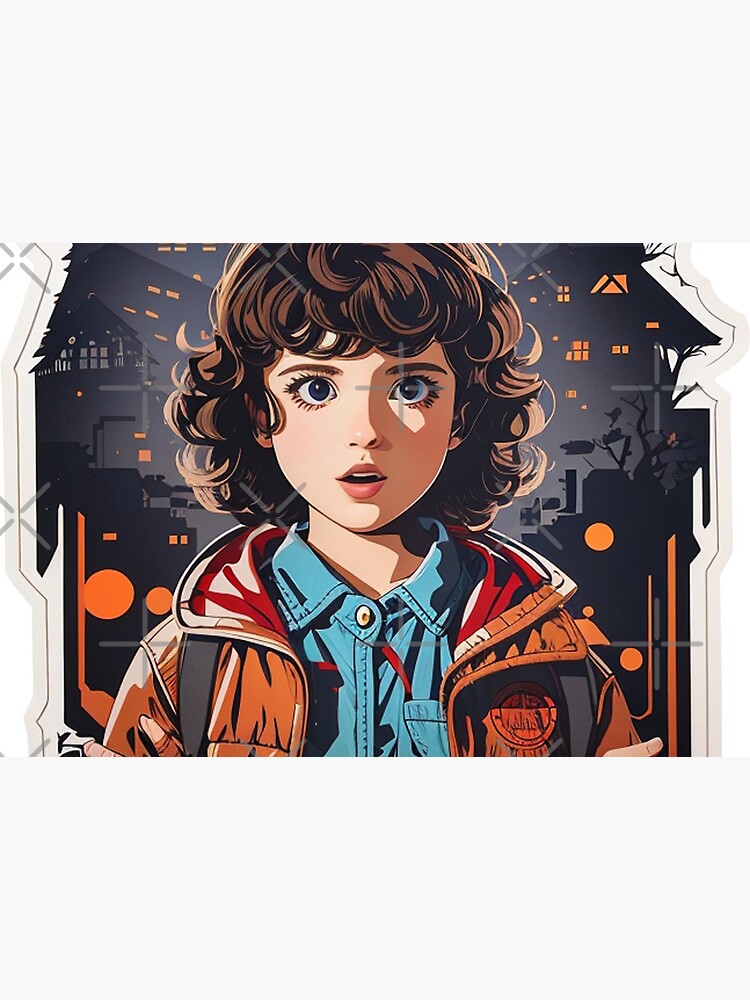 Thumbnail 5 of 5, Mask, Iconic Eleven Design - Stranger Things Fan Art - Capturing the 80s Nostalgia and Supernatural Thrill designed and sold by sadsapiens.