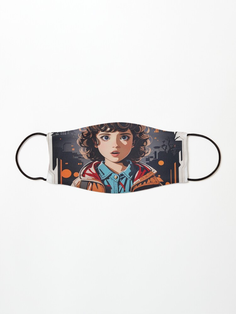 Thumbnail 1 of 5, Mask, Iconic Eleven Design - Stranger Things Fan Art - Capturing the 80s Nostalgia and Supernatural Thrill designed and sold by sadsapiens.