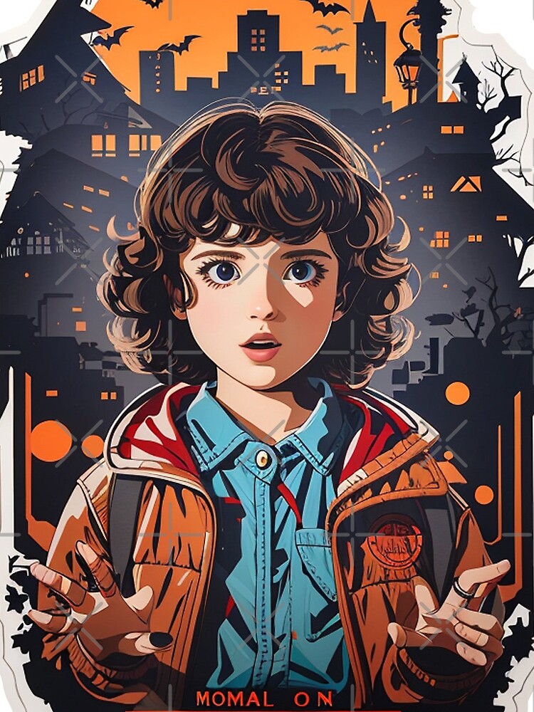 Artwork view, Iconic Eleven Design - Stranger Things Fan Art - Capturing the 80s Nostalgia and Supernatural Thrill designed and sold by sadsapiens