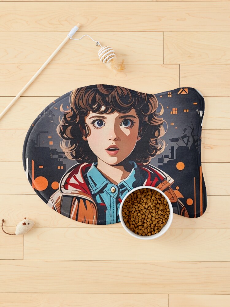 Thumbnail 1 of 5, Pet Mat, Iconic Eleven Design - Stranger Things Fan Art - Capturing the 80s Nostalgia and Supernatural Thrill designed and sold by sadsapiens.