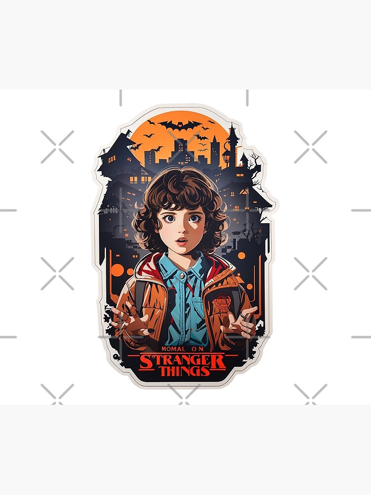 Thumbnail 2 of 2, Duvet Cover, Iconic Eleven Design - Stranger Things Fan Art - Capturing the 80s Nostalgia and Supernatural Thrill designed and sold by sadsapiens.