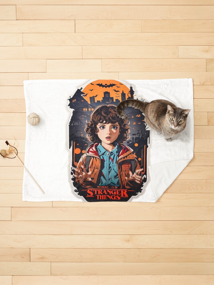 Thumbnail 1 of 6, Pet Blanket, Iconic Eleven Design - Stranger Things Fan Art - Capturing the 80s Nostalgia and Supernatural Thrill designed and sold by sadsapiens.