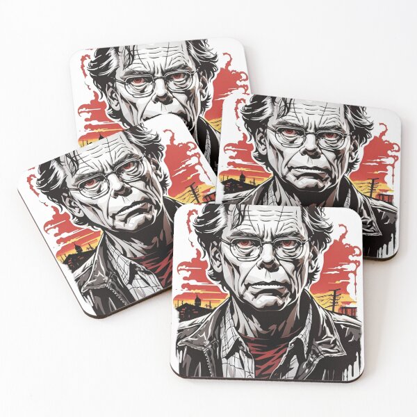 Item preview, Stephen King Tribute - Digital Drawing Artwork - A Homage to the Master of Horror and Suspense designed and sold by sadsapiens.