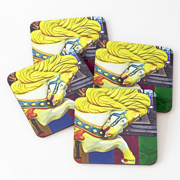 Item preview, Carousel Horse With Yellow Mane designed and sold by Susan Savad.