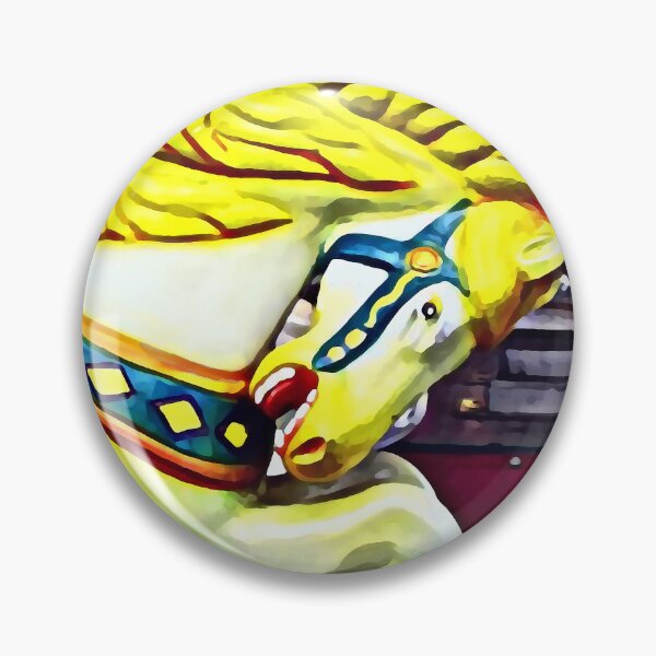 Item preview, Carousel Horse With Yellow Mane designed and sold by Susan Savad.