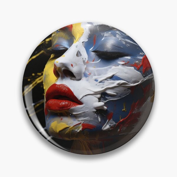 Item preview, Abstract Art paint splatter, womans face digital print designed and sold by dcrc.