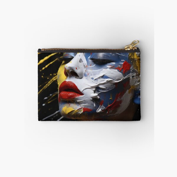 Item preview, Abstract Art paint splatter, womans face digital print designed and sold by dcrc.