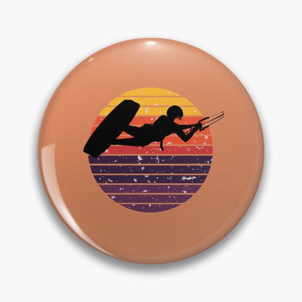 Item preview, Kiter Silhouette In Black Kitesurfer Action Retro Sunrise designed and sold by taiche.