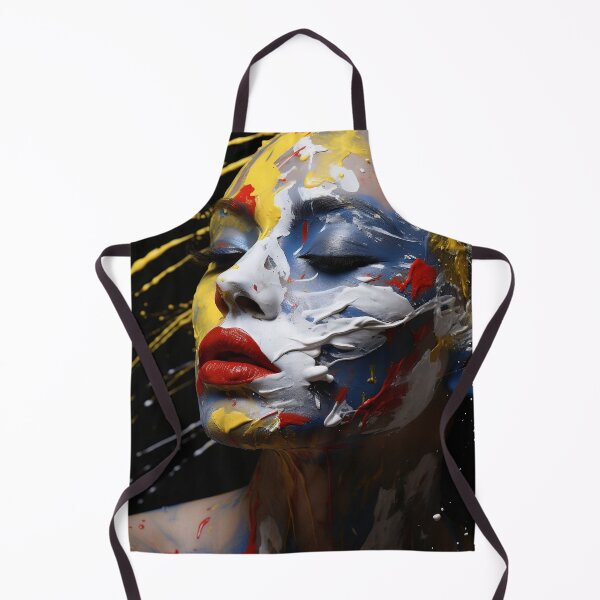 Item preview, Abstract Art paint splatter, womans face digital print designed and sold by dcrc.