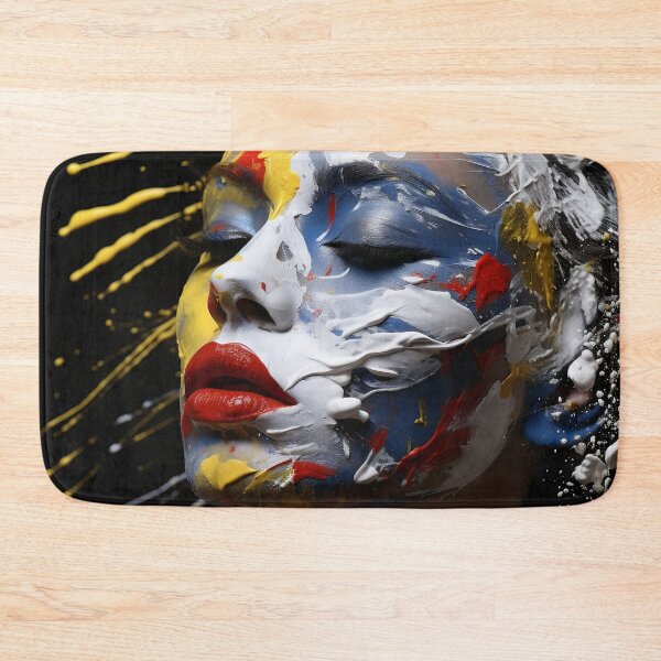 Item preview, Abstract Art paint splatter, womans face digital print designed and sold by dcrc.