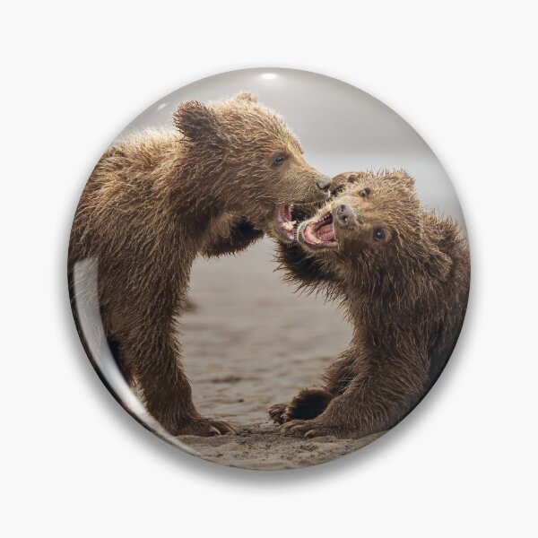 Item preview, Two Bear Cubs Wrestle in Alaska designed and sold by PhotoArt by Joan Carroll.