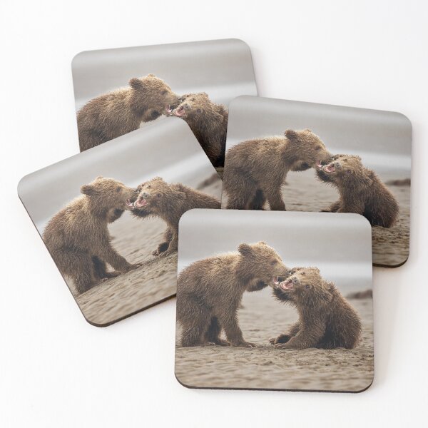 Item preview, Two Bear Cubs Wrestle in Alaska designed and sold by PhotoArt by Joan Carroll.