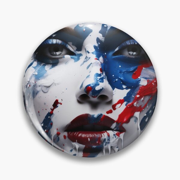 Item preview, Abstract Art paint splatter, womans face digital print designed and sold by dcrc.