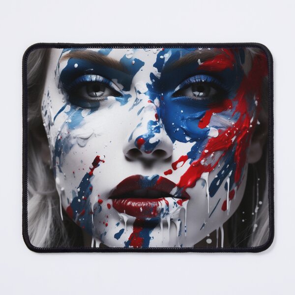 Item preview, Abstract Art paint splatter, womans face digital print designed and sold by dcrc.