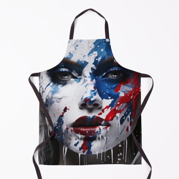 Item preview, Abstract Art paint splatter, womans face digital print designed and sold by dcrc.