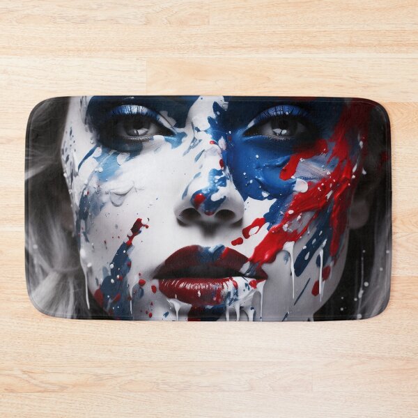 Item preview, Abstract Art paint splatter, womans face digital print designed and sold by dcrc.