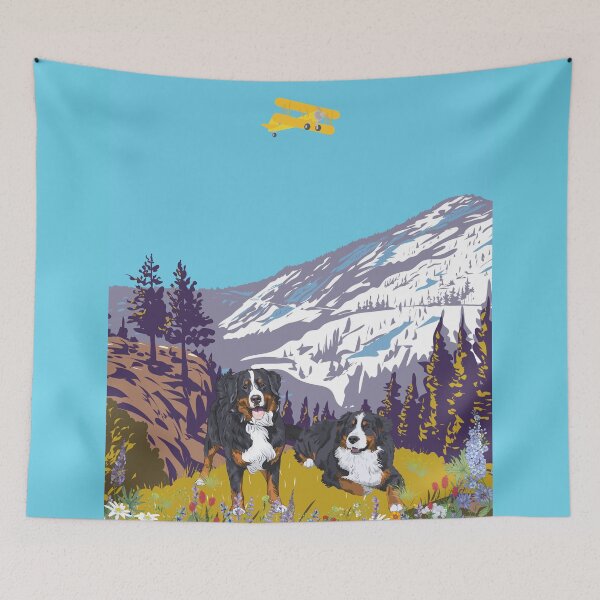 Item preview, Bernese Mountain Dogs in the Alps designed and sold by DoberPitDesigns.