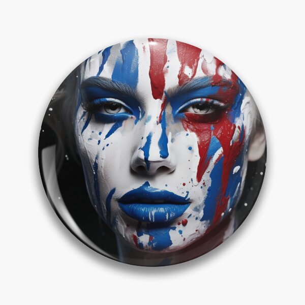 Item preview, Abstract Art paint splatter, womans face digital print designed and sold by dcrc.