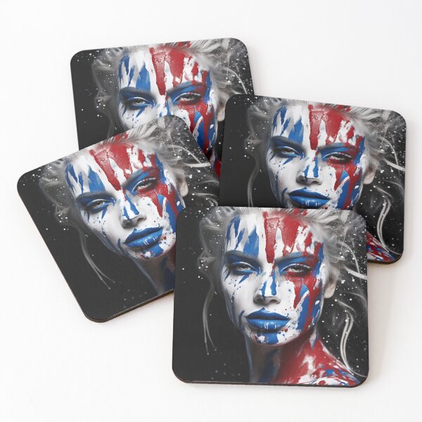 Item preview, Abstract Art paint splatter, womans face digital print designed and sold by dcrc.