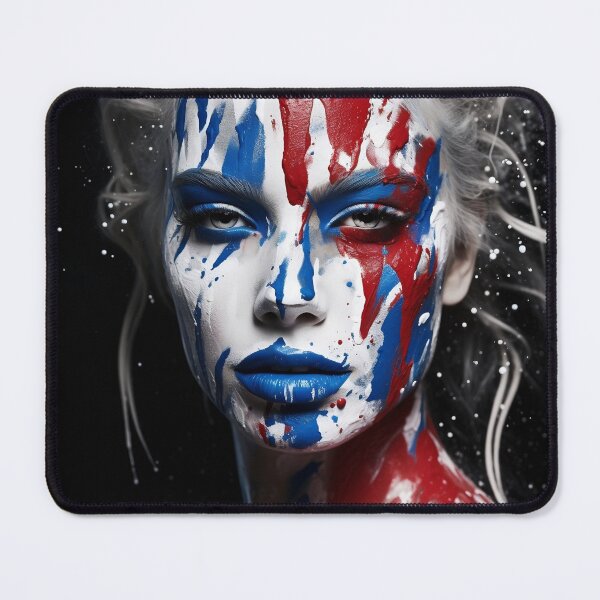 Item preview, Abstract Art paint splatter, womans face digital print designed and sold by dcrc.