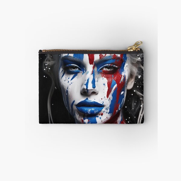 Item preview, Abstract Art paint splatter, womans face digital print designed and sold by dcrc.