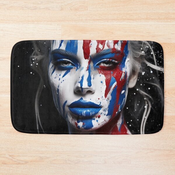 Item preview, Abstract Art paint splatter, womans face digital print designed and sold by dcrc.