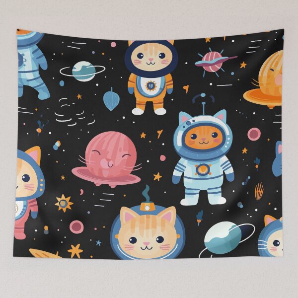 Item preview, Seamless cat Space1 designed and sold by Canster-Odyssey.
