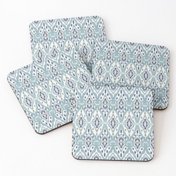 Item preview, Ikat Elegance: Light Blue Indian Style Motif designed and sold by Natji-Arts.