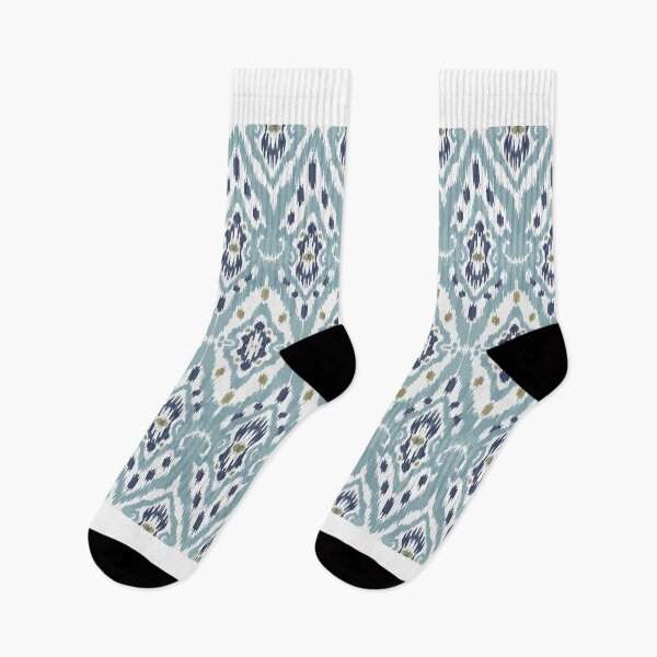 Item preview, Ikat Elegance: Light Blue Indian Style Motif designed and sold by Natji-Arts.