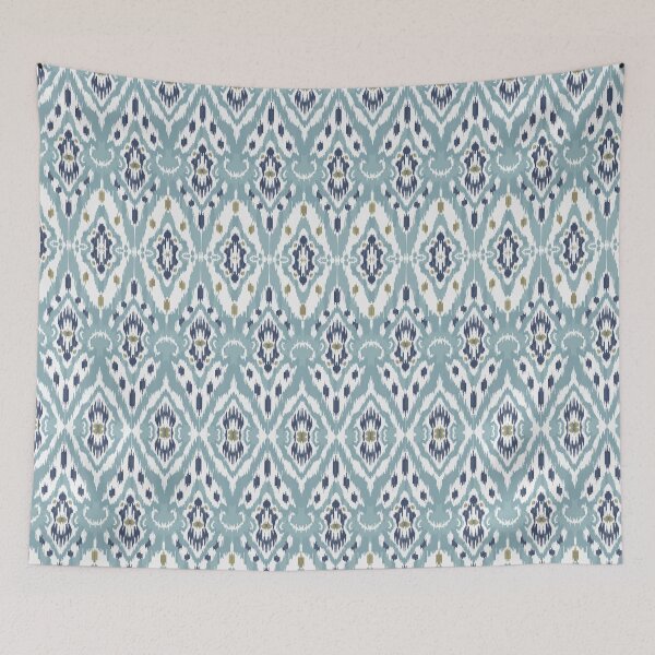 Item preview, Ikat Elegance: Light Blue Indian Style Motif designed and sold by Natji-Arts.