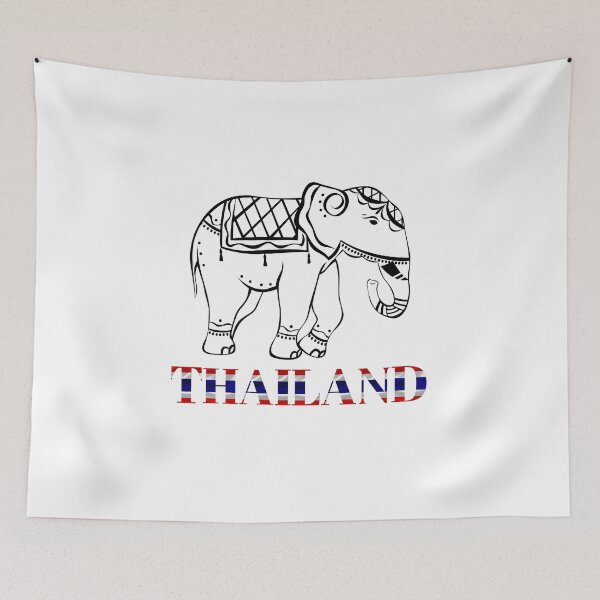 Item preview, Elephant Thailand Flag designed and sold by shirtmate.