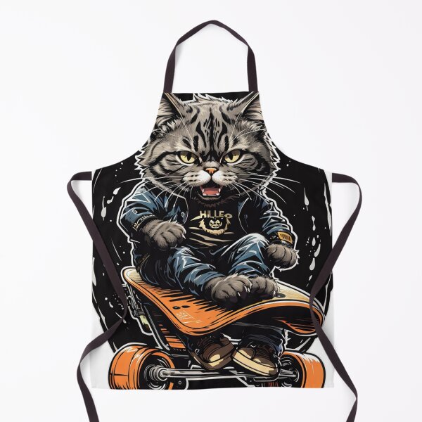 Item preview, Skater Cat Adventure - Thrilling Skateboard Feline Art - Perfect for Outdoor and Animal Lovers designed and sold by sadsapiens.