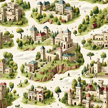 Artwork thumbnail, Castles Pattern 12 - England by DigitalPatternx