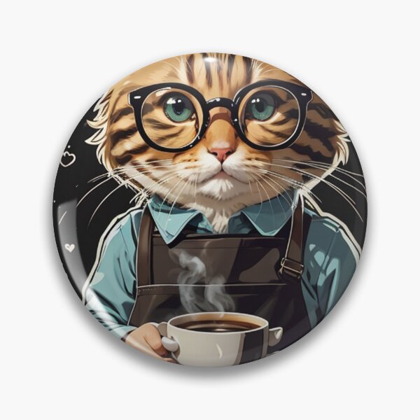 Item preview, Barista Cat Art - Coffee Connoisseur Feline - Perfect for Coffee Lovers and Cat Enthusiasts designed and sold by sadsapiens.